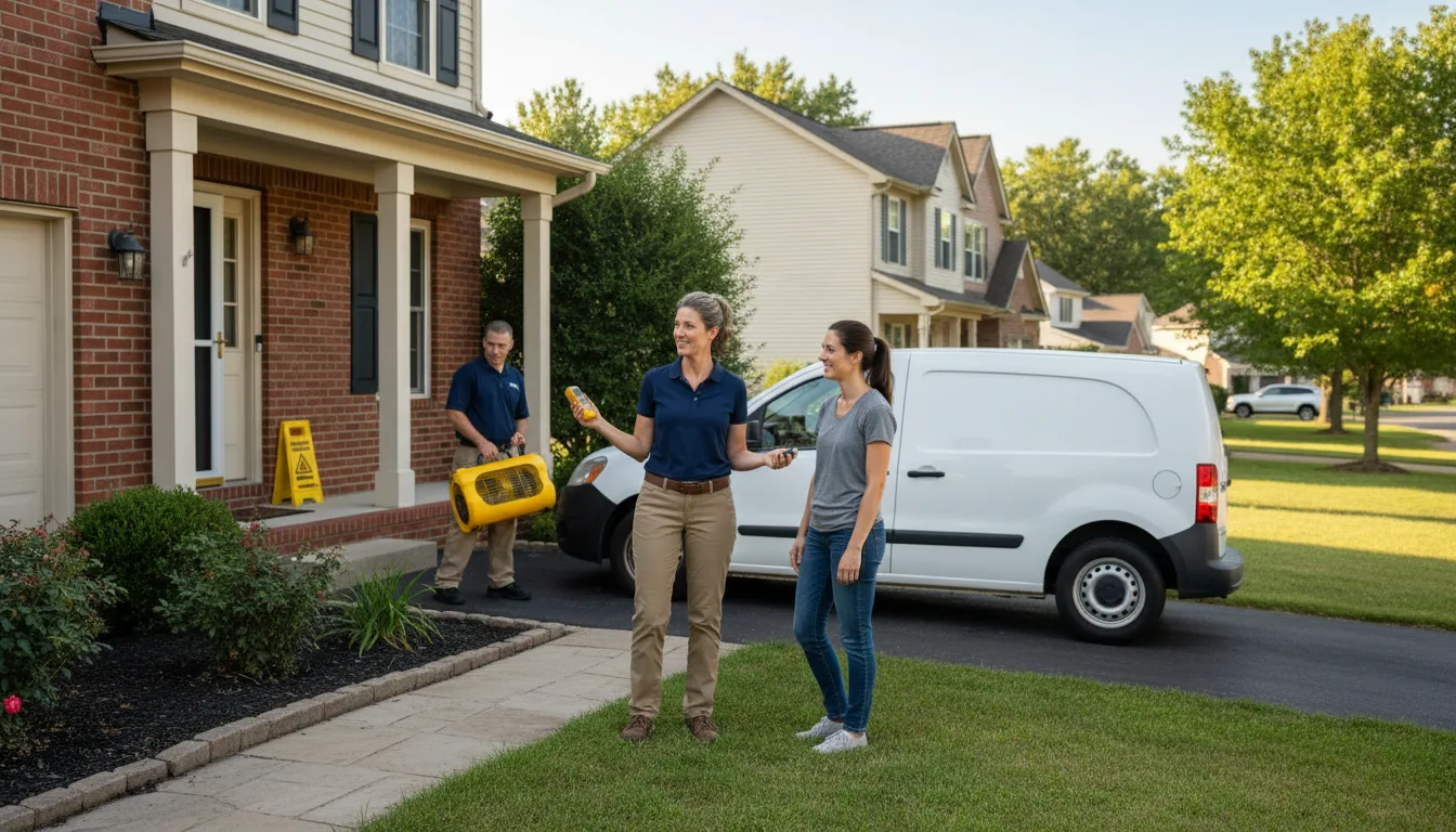 Residential water damage restoration in Clay, KY